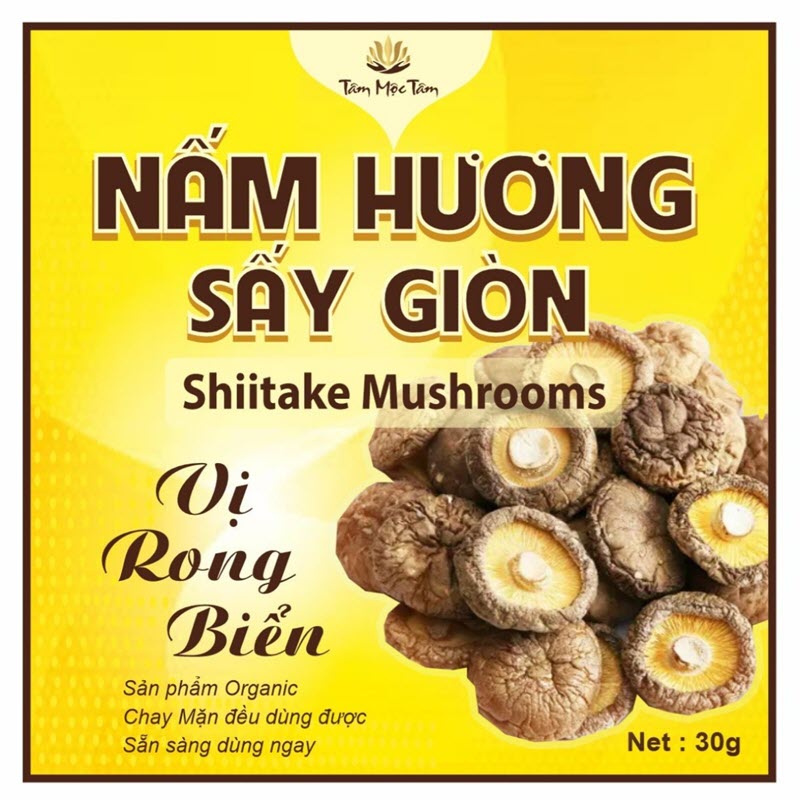 Nấm Hương Sấy Giòn Vị Rong Biển 30g