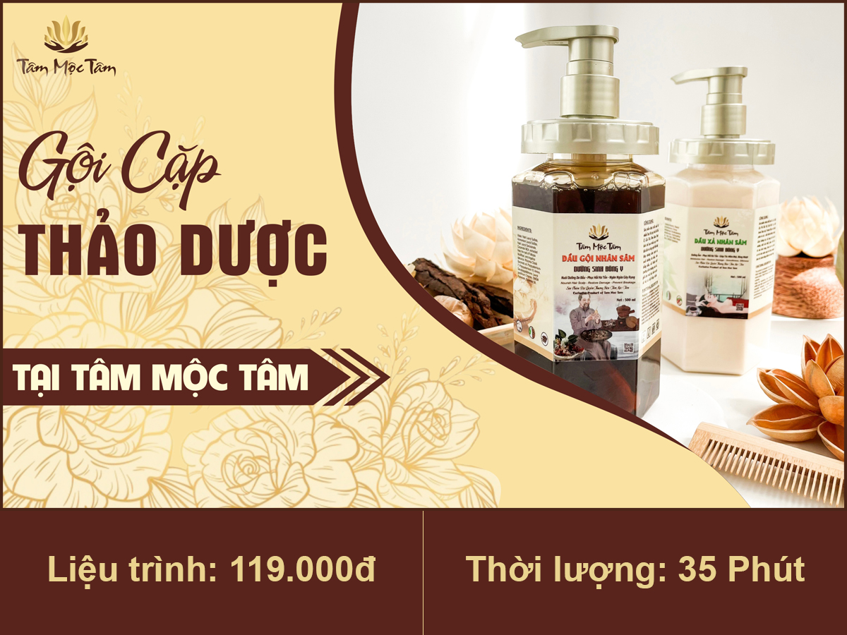 GỘI ĐẦU CẶP THẢO DƯỢC TÂM MỘC TÂM - 35P